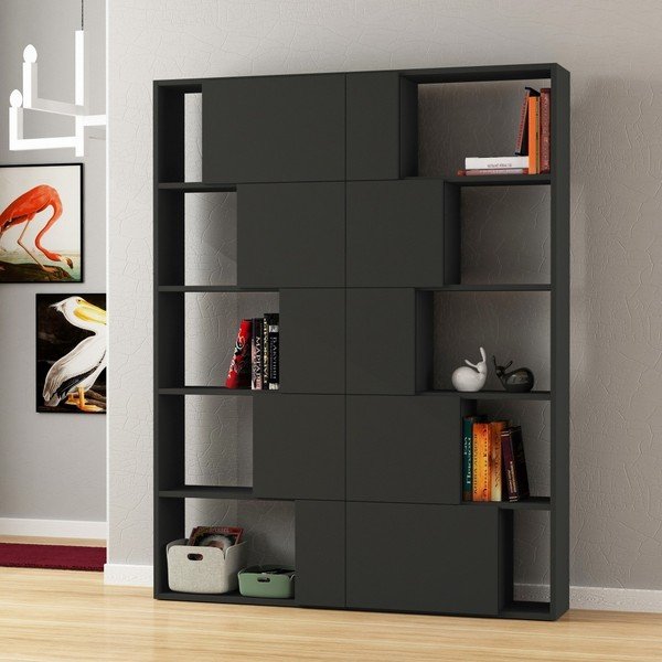 Antracitová knihovna Ondatoo Set Anthracite-image-1