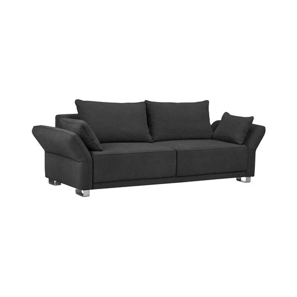 Tmavě šedá rozkládací pohovka s úložným prostorem Windsor & Co Sofas Casiopeia, 245 cm-image-2
