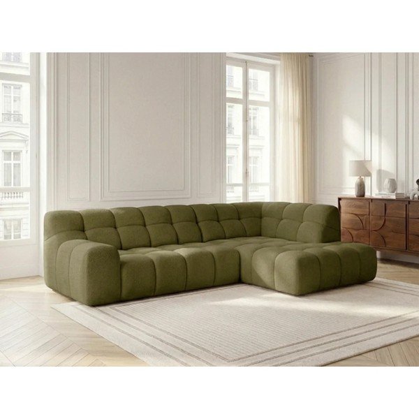 Roheline diivanvoodi/elektrilise istmepikendusega nurgadiivan (vasak nurk/L-kujuline) Andre - Bobochic Paris-image-4