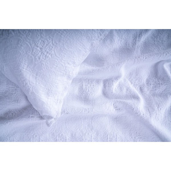 Valge žakaarkangast voodi- ja padjakatte komplekt 180x240 cm Jacquard - Mila Home Luxury-image-1