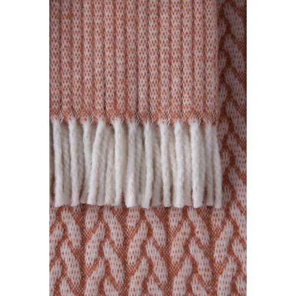 Terrakotavärvi pleed puuvilla seguga 140x180 cm Olympus – Euromant-image-3