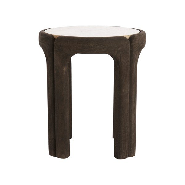Ümmargune abilaud kiviplaadiga ø 45 cm Ali - Light & Living-image-2