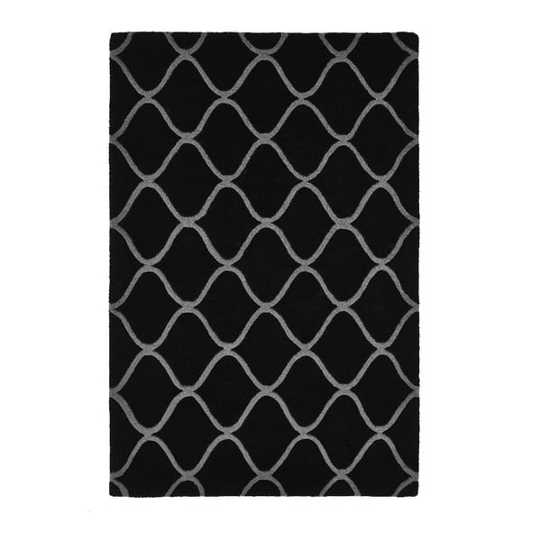 Vlněný koberec Think Rugs Elements Black, 120 x 170 cm