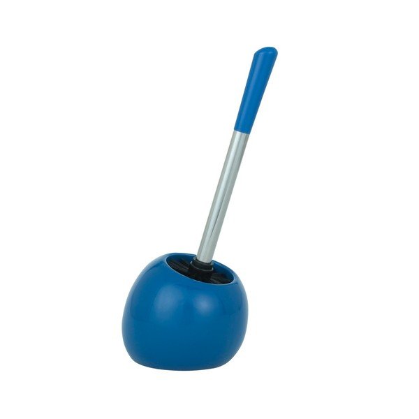 Tmavě modrý toaletní kartáč Wenko Polaris Dark Blue
