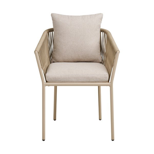 Beež metallist-polsterdatud aiatool Salerno - House Nordic-image-2