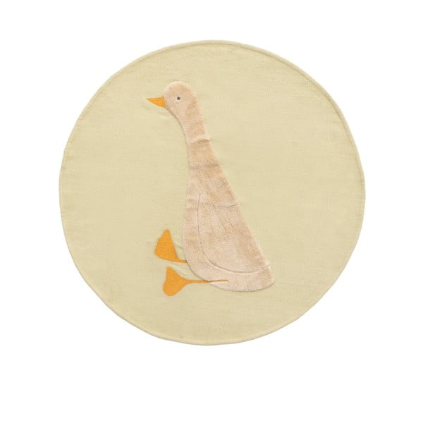 Helekollane puuvillane laste vaip ø100 cm Milu - Kave Home