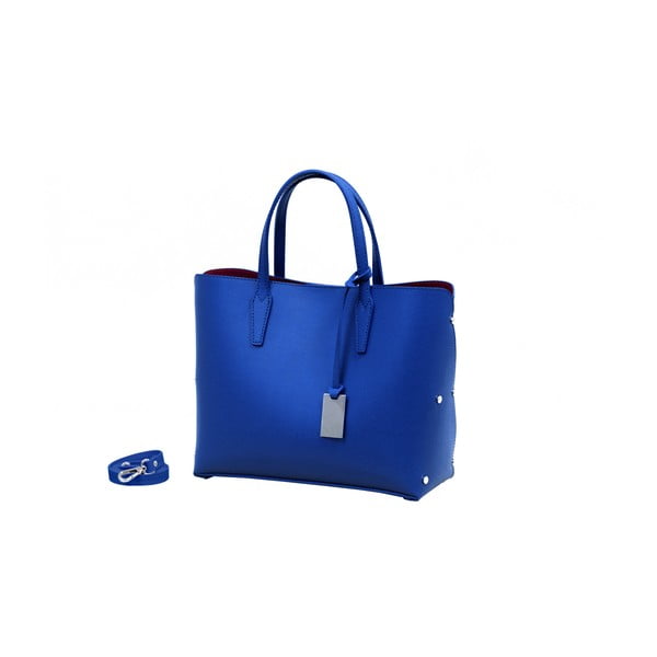 Modrá kabelka z pravé kůže Andrea Cardone Dettalgio