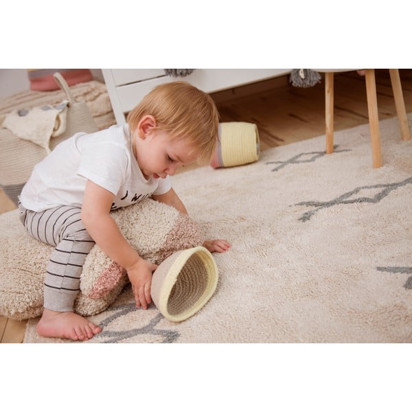 Sinine-kreem pestav käsitsi kootud puuvillane vaip 120x160 cm Atlas Natural - Lorena Canals-image-4