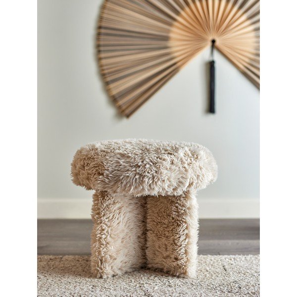 Beež kunstkarusnahast tumba Frikka - Bloomingville-image-1