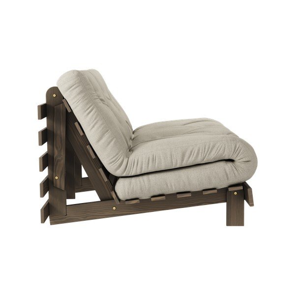 Beež linane diivanvoodi 140 cm Roots - Karup Design-image-4