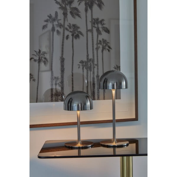 Hõbedane puldiga juhitav LED-lauavalgusti metallist varjuga (kõrgus 30 cm) Tim - Sirius-image-4