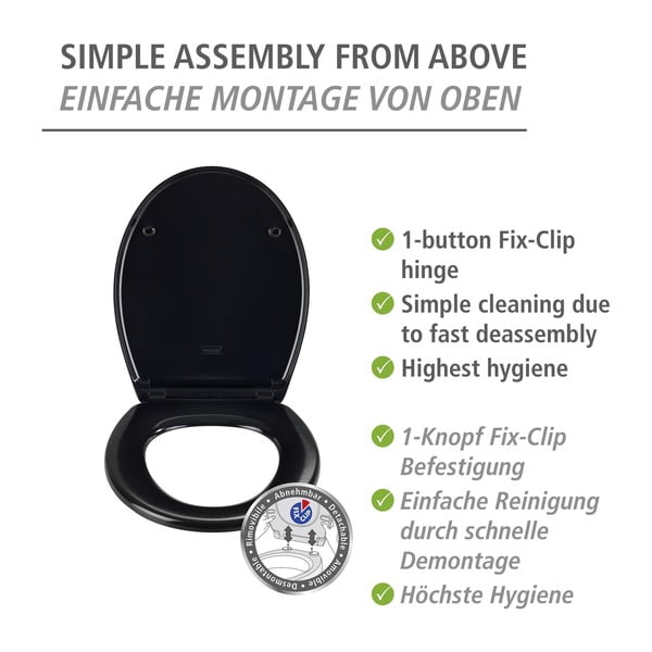 Automaatse sulgemisega tualettruumi iste 37,5 x 46 cm Vorno - Wenko-image-4