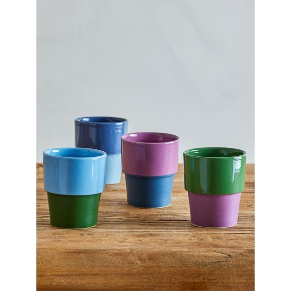 4 keraamilist cappuccino tassi komplektis (150 ml) Ewan - Bloomingville-image-1