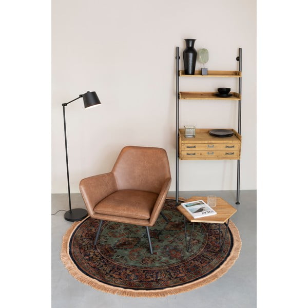 Must metallist põrandalamp (kõrgus 135 cm) Hajo - White Label-image-2