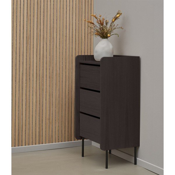 Must tammedekooriga kõrge kummut 60x108,5 cm Wrap – Bonami Selection-image-1
