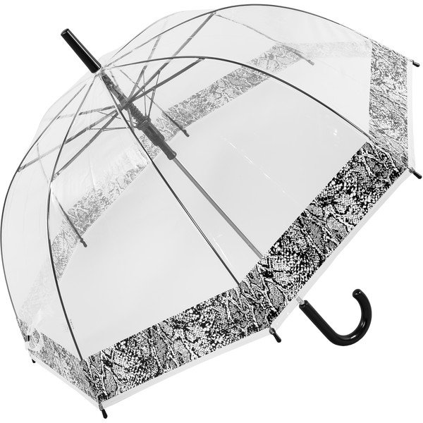 Transparentní větruodolný holový deštník s automatickým otevíráním Ambiance Snake Skin, ⌀ 84 cm-image-2