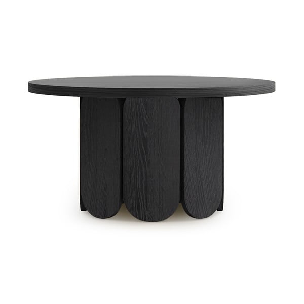 Must ümmargune tammespooniga diivanilaud ø 78 cm Soft - Woodman