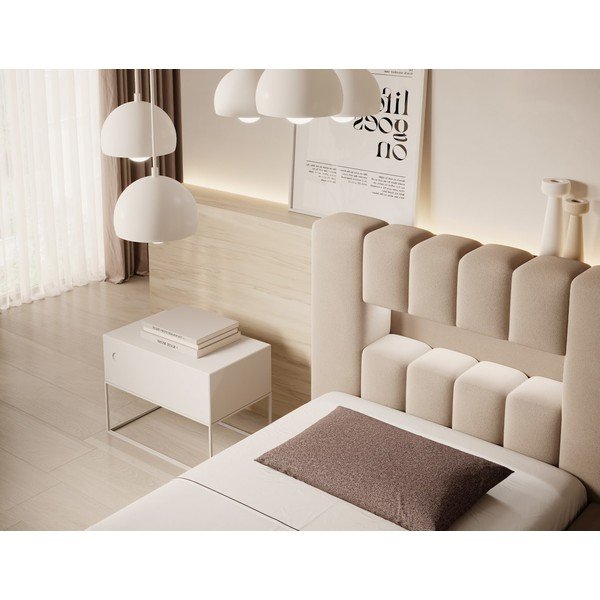 Helepruun polsterdatud üheinimesevoodi koos panipaiga ja voodipõhjaga 90x200 cm Lamica - ELTAP-image-4