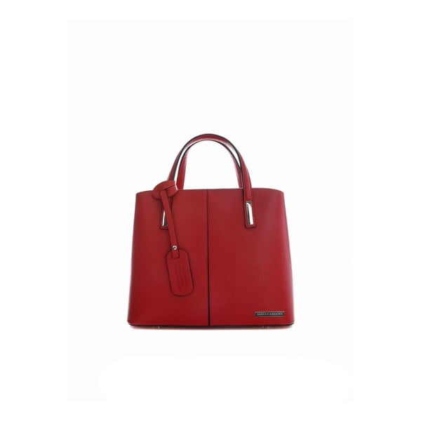 Červená kožená kabelka Sofia Cardoni Troso