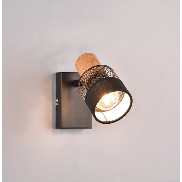 Must-puiduvärvi seinalamp ø 7 cm Nandini - Trio-image-2