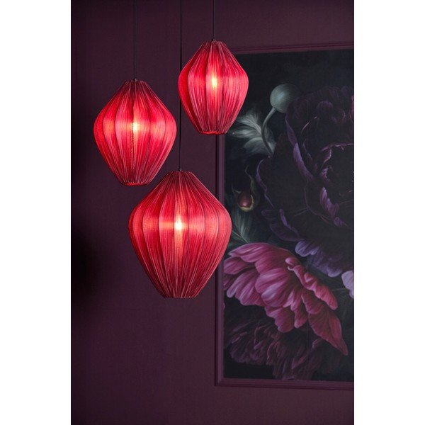Burgundia värvi ripplamp tekstiilvarjuga, ø 12 cm Verita - Light & Living-image-1