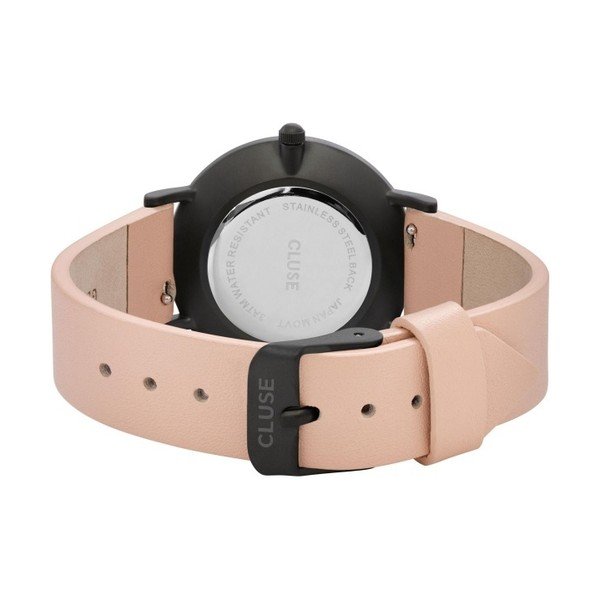 Dámské hodinky s koženým řemínkem a černým ciferníkem Cluse Minuit-image-1