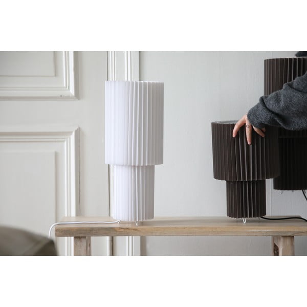 Valge lauavalgusti tekstiilist varjuga (kõrgus 32 cm) Catis - Markslöjd-image-2