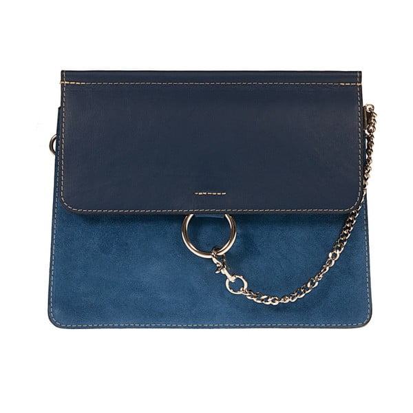 Tmavě modrá kožená kabelka Giulia Bags Amity