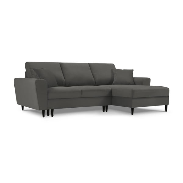 Tumehall velvetist panipaigaga nurgadiivanvoodi (parem nurk) Kyoto - Cosmopolitan Design-image-4