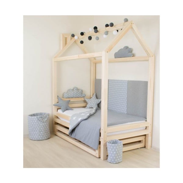 Dětská růžová postel z smrkového dřeva Benlemi Happy, 90 x 200 cm-image-4