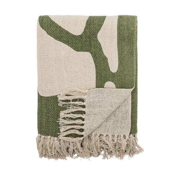 Roheline puuvillaseguga tekk 130x160 cm Dalmine - Bloomingville