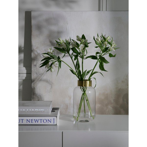 Klaasist vaas kuldse metallelemendiga , kõrgus 29 cm Lori - Westwing Collection-image-3