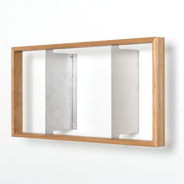 Knižní police z dubového dřeva das kleine b b9, výška 34 cm-image-4