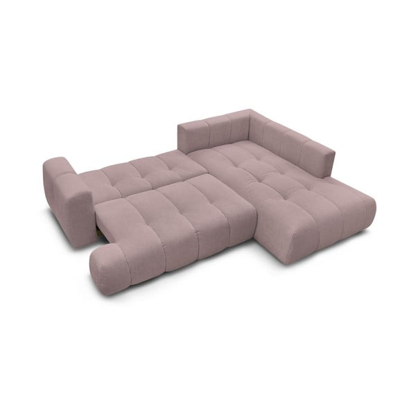 Roosa diivanvoodi/panipaigaga nurgadiivan (parempoolne/L-kujuline) Fuji - Bobochic Paris-image-4