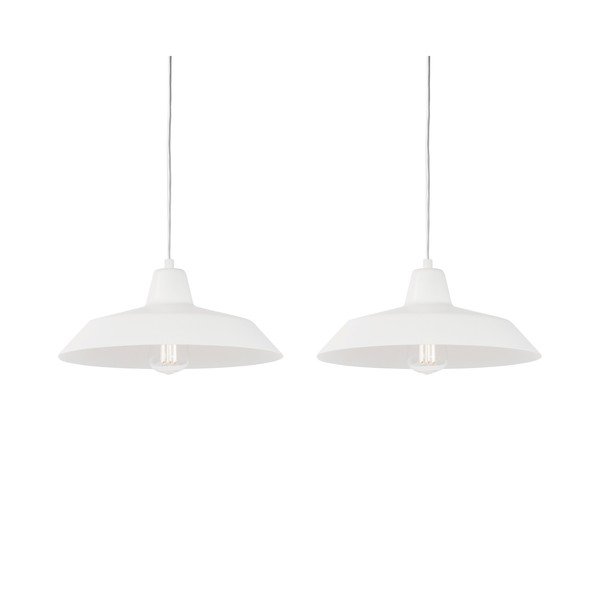 Valge rippvalgusti metallist lambivarjundiga ø 35 cm Cinco - Sotto Luce-image-2