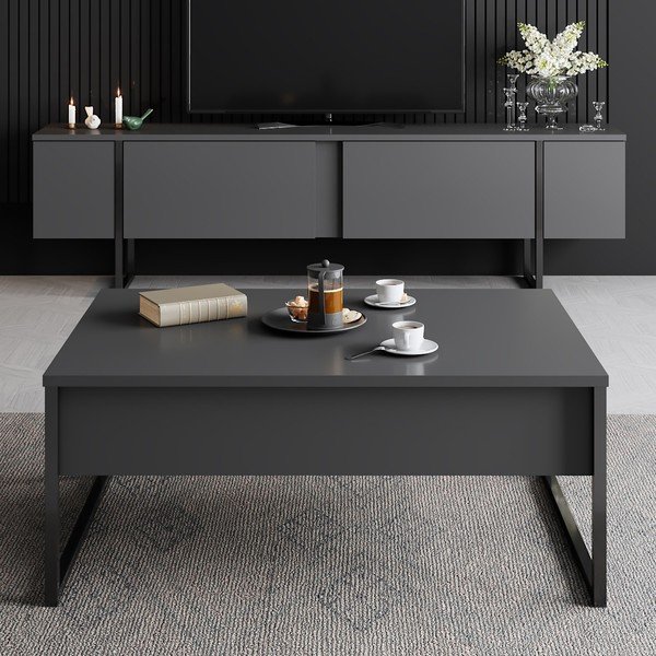Antratsiitne telerilaud 180x30 cm Luxe - Kalune Design-image-3
