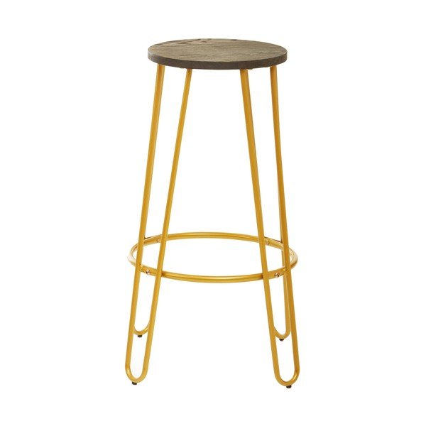 Jalakapuust baaritool kuldses/naturaalses värvitoonis (istme kõrgus 75 cm) District - Premier Housewares-image-2