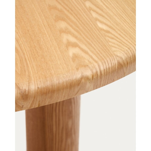 Ümmargune tuhkpuu dekooriga söögilaud ø 120 cm Mailen – Kave Home-image-3