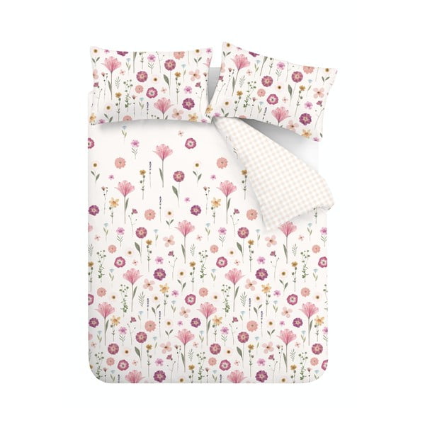 Valge ja roosa voodipesu , 135 x 200 cm Wild Flowers - Catherine Lansfield