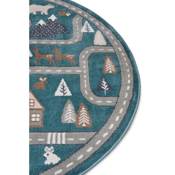 Laste vaip petrooli värvi ø 140 cm Streets - Hanse Home-image-1