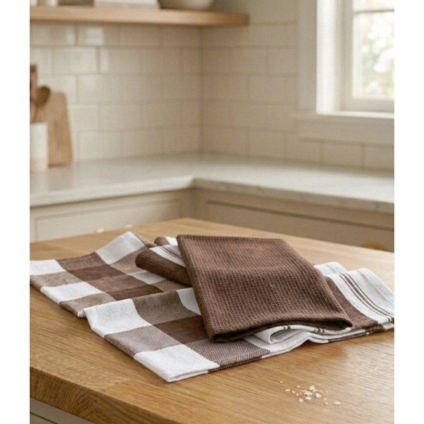 Puuvillased rätikud komplektis 3 tükki 45x70 cm Vafle - JAHU collections-image-1