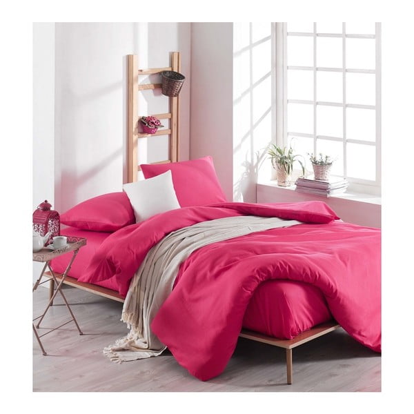 Roosa voodipesu koos linadega kaheinimesevoodile Rose, 200 x 220 cm - Mijolnir