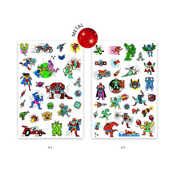 Laste tatoveeringud Superheroes – Djeco-image-2
