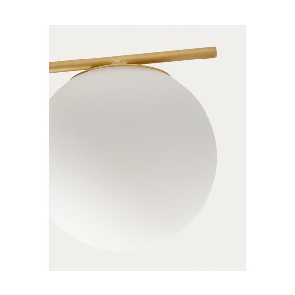 Valge/kuldse värvi metallist laevalgusti klaasist varjuga, läbimõõduga 15 cm Brisia - Kave Home-image-4