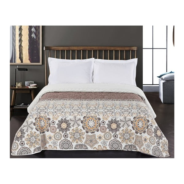 Pruun ja valge kahepoolne mikrofiiber voodiplaat , 220 x 240 cm Alhambra - DecoKing-image-2