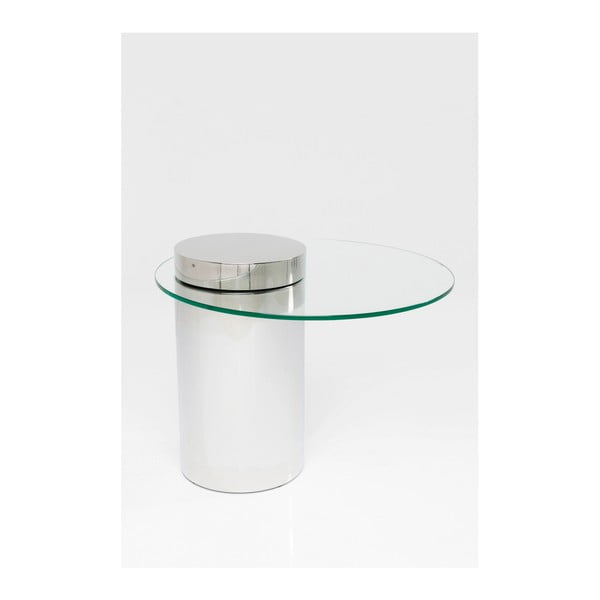 Konferenční stolek ze skla a kovu Kare Design Duett, Ø 65 cm