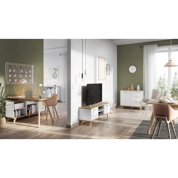 Töölaud tammepuust 144x145 cm Oslo - Germania-image-3