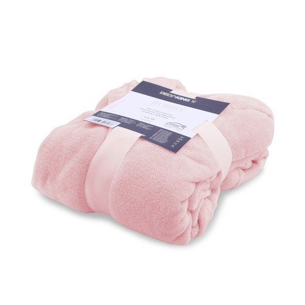 Růžový unisex župan z mikrovlákna DecoKing Robby, velikost L-image-2