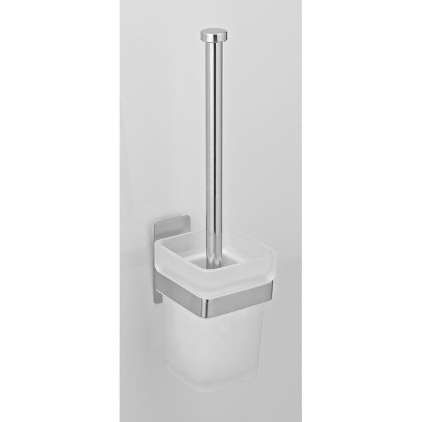 Isekinnituv  klaasist tualetthari, läikiv hõbedane Genova - Wenko-image-1