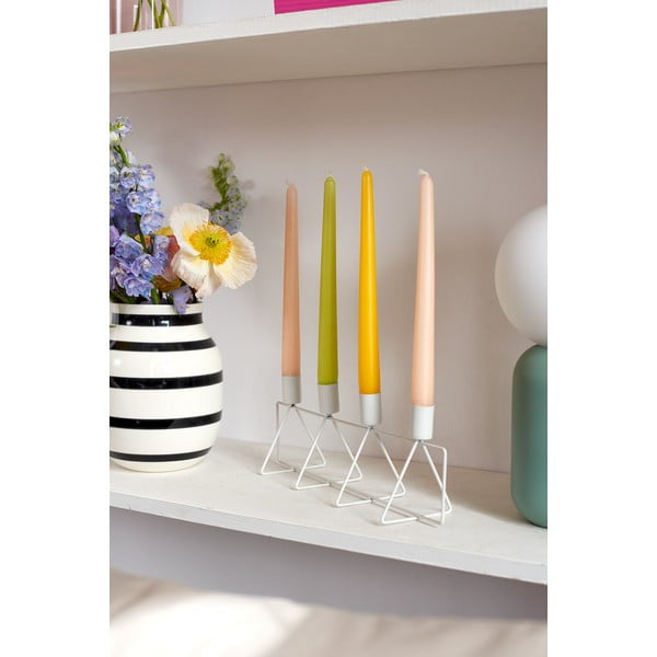 Valge küünlaalus 4 küünla jaoks, pikkus 40 cm - PT LIVING-image-2